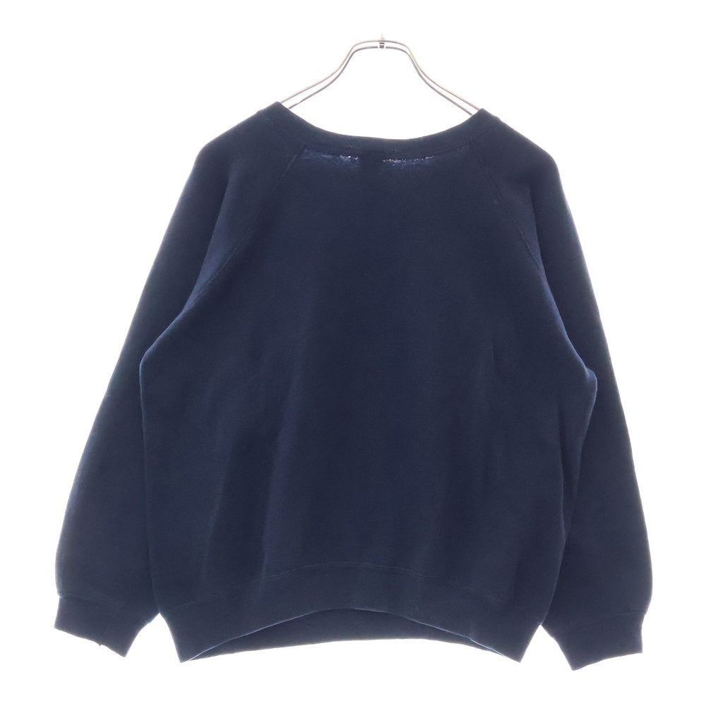 CHAMPION(チャンピオン) 80s トリコタグ前期 ラグランスリーブ スウェット 3段プリント ネイビー