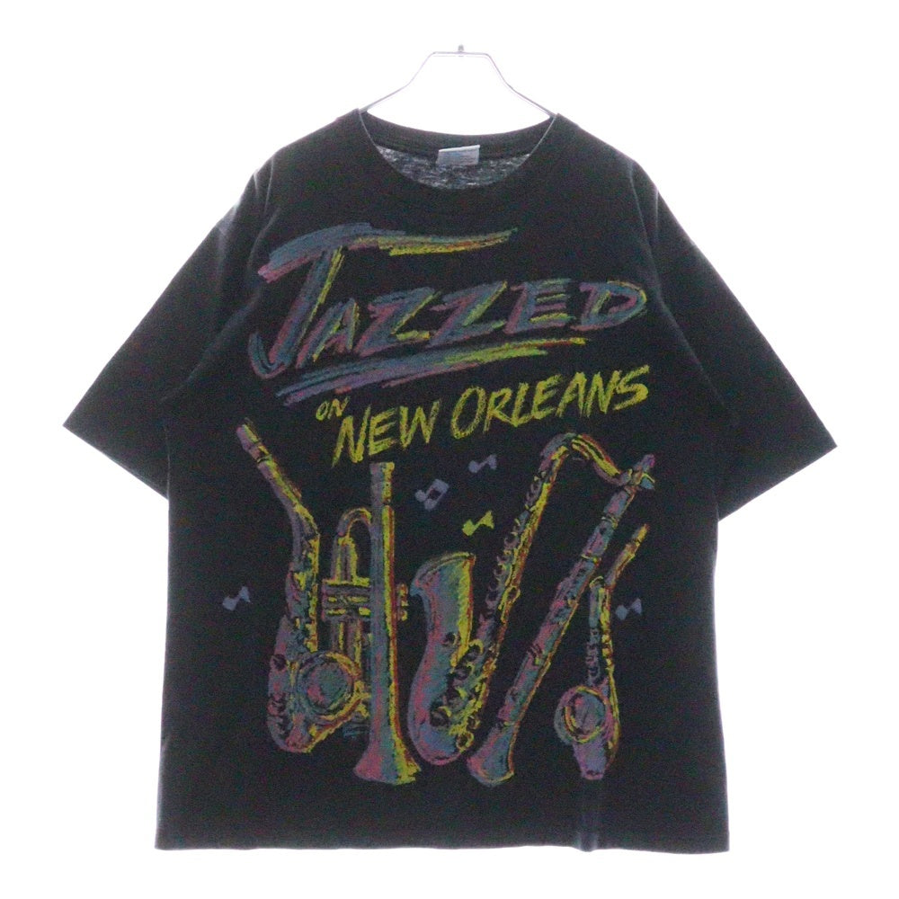 VINTAGE(ヴィンテージ) 90s JAZZED ON NEW PRLEANS Tシャツ 半袖カットソー ブラック