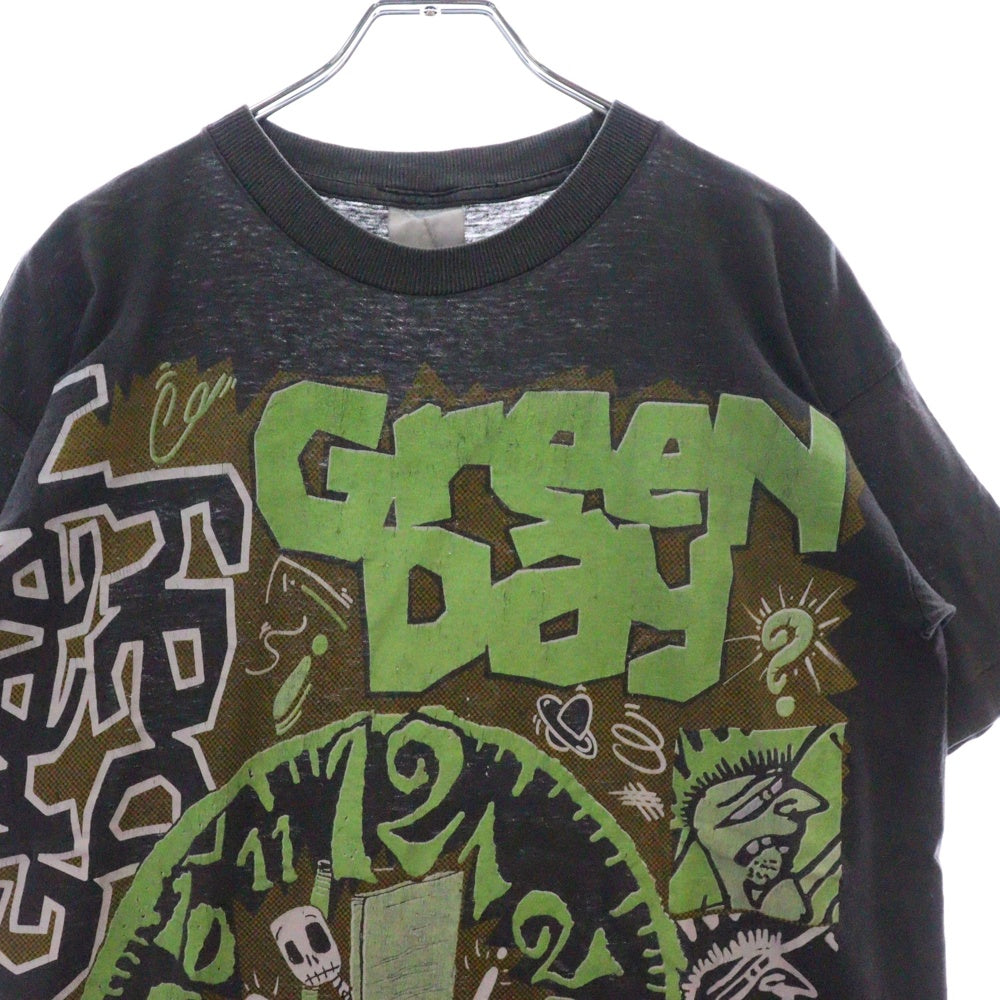 VINTAGE(ヴィンテージ) 90s GREEN DAY BOOTLEG TEE グリーンデイ ブートレグ 両面プリント半袖Tシャツ カットソーブラック