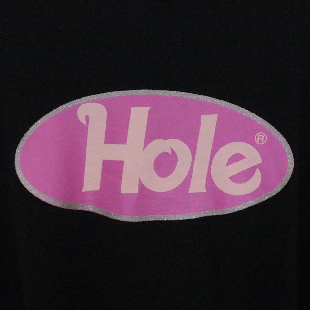 VINTAGE(ヴィンテージ) 90s Hole OVAL LOGO LS ONEITA ホール フロントプリント長袖Tシャツ 長袖カットソー ブラック