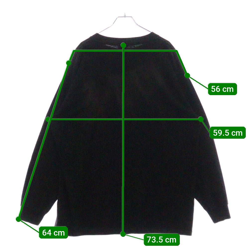 VINTAGE(ヴィンテージ) 90s Hole OVAL LOGO LS ONEITA ホール フロントプリント長袖Tシャツ 長袖カットソー ブラック