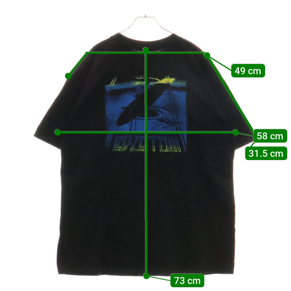 VINTAGE(ヴィンテージ) 90s LED ZEPPELIN SWANSONG レッドツェッペリン Tシャツ 半袖カットソー ブラック