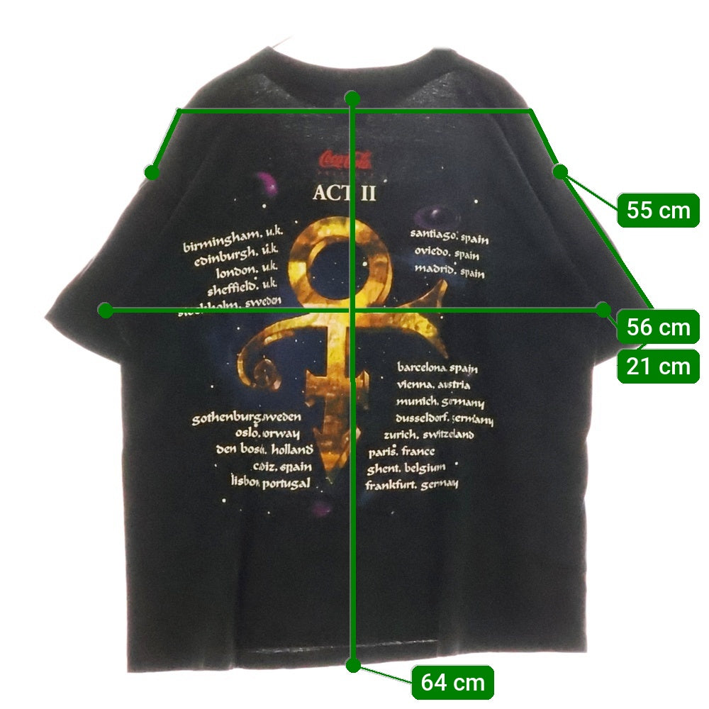 VINTAGE(ヴィンテージ) 90s PRINCE AND THE NEW POWER GENERATION ACT 2 Tシャツ 半袖カットソー ブラック
