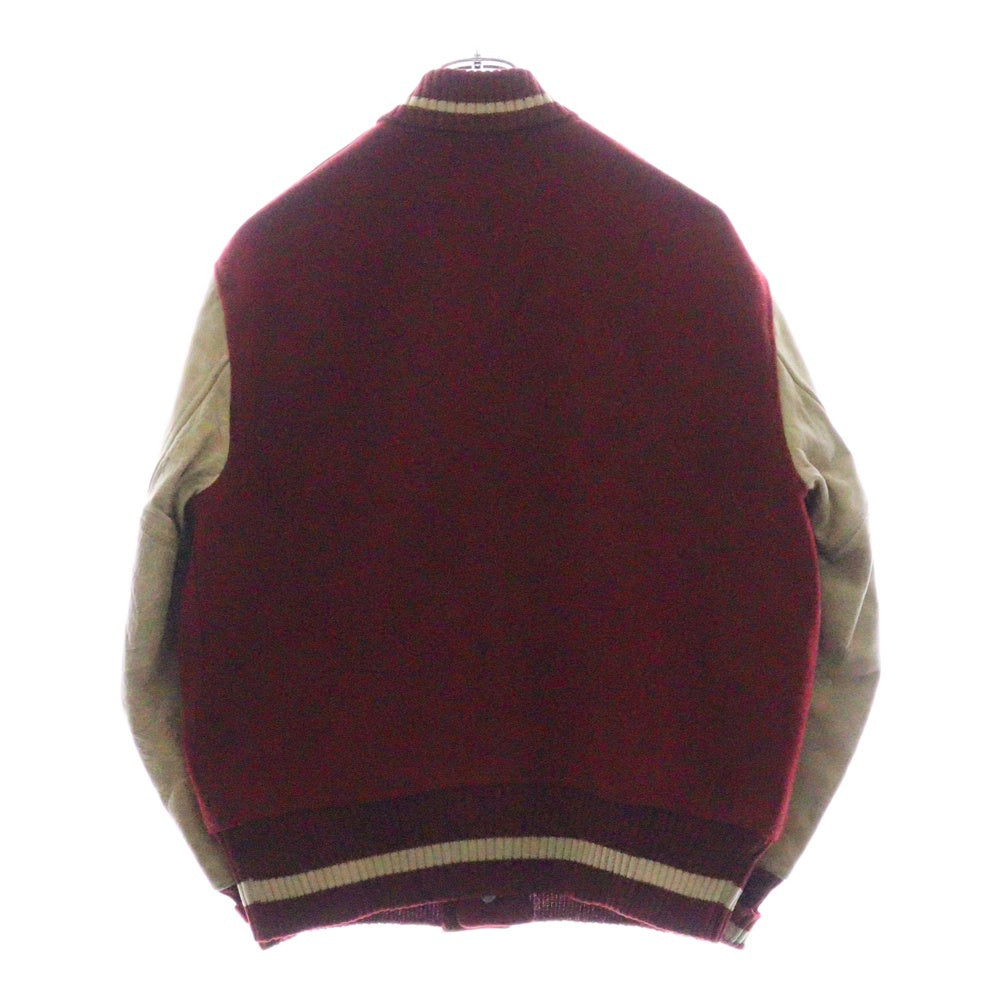 VINTAGE(ヴィンテージ) 50s WHITING ARM LEATHER BASEBALL JACKET レザーアーム スタジャン レッド