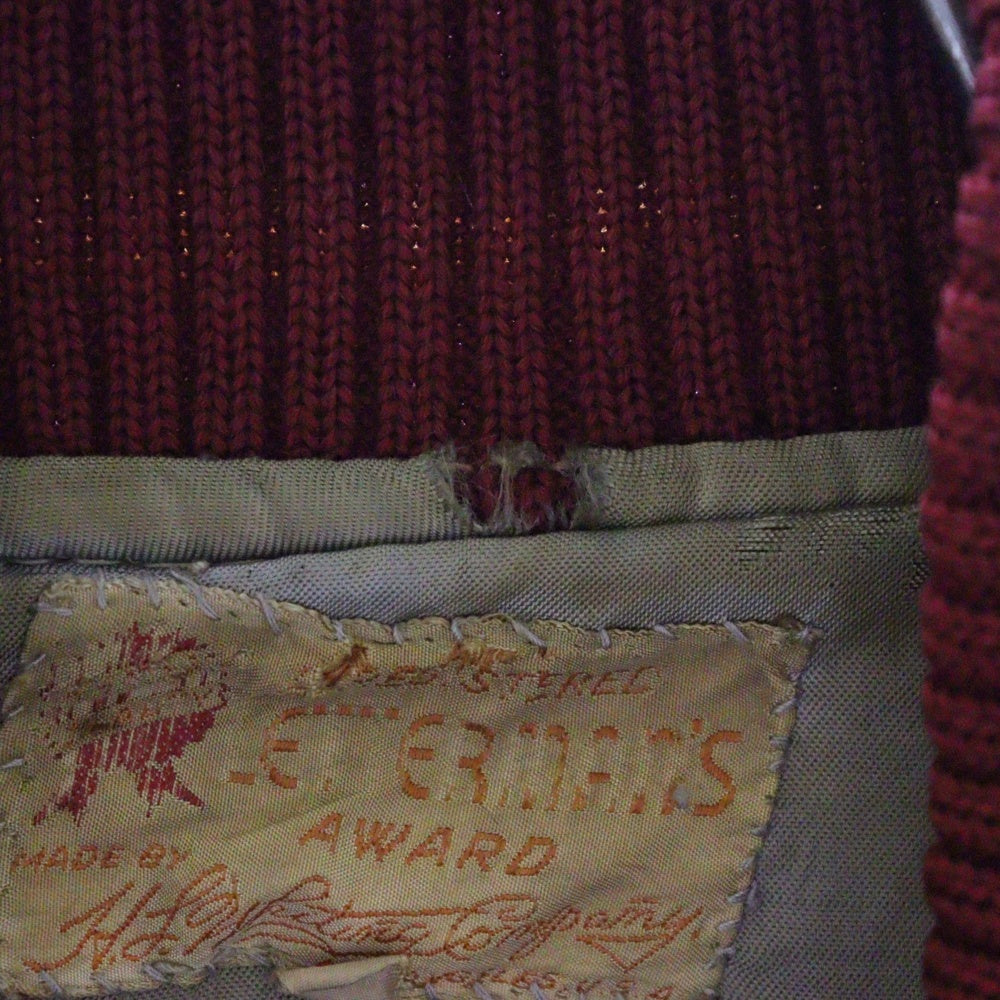 VINTAGE(ヴィンテージ) 50s WHITING ARM LEATHER BASEBALL JACKET レザーアーム スタジャン レッド