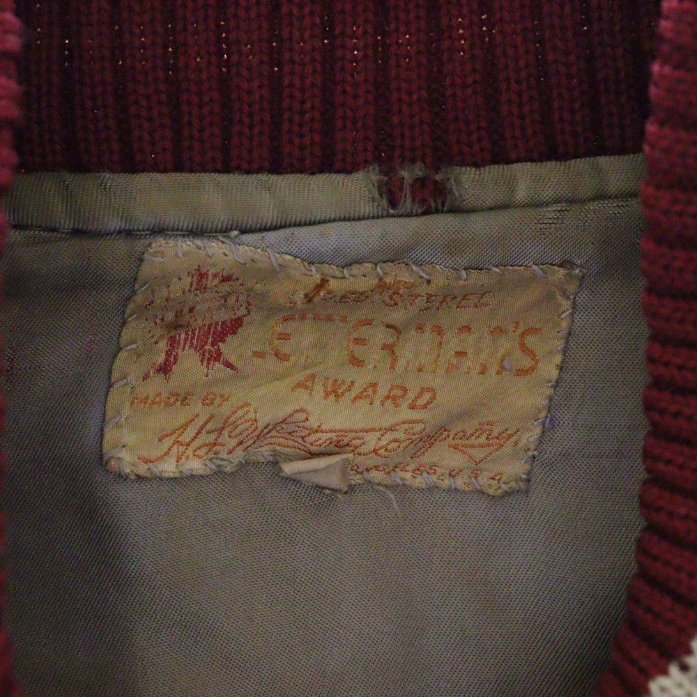 VINTAGE(ヴィンテージ) 50s WHITING ARM LEATHER BASEBALL JACKET レザーアーム スタジャン レッド