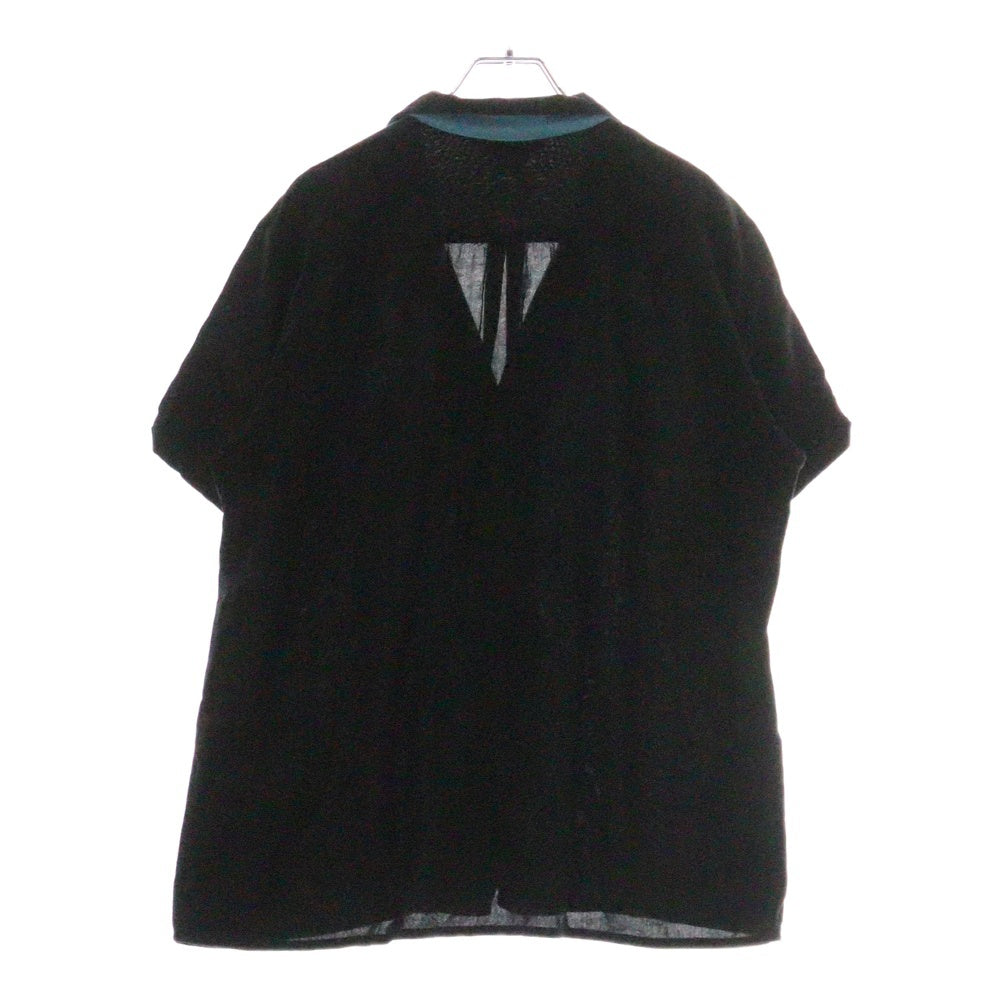 VINTAGE(ヴィンテージ) Anthony Michael オープンカラー レーヨン 半袖シャツ ブラック