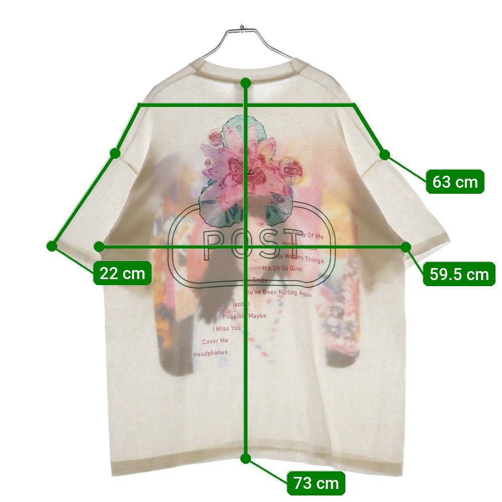 VINTAGE(ヴィンテージ) 90S BJORK 1995 POST TEE ビョーク 両面プリント半袖Tシャツ カットソー ホワイト