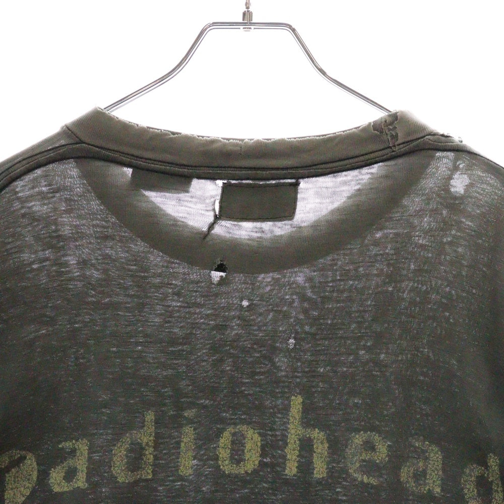 VINTAGE(ヴィンテージ) 90S radiohead stop whispering レディオヘッド 両面プリント半袖Tシャツ ブラック