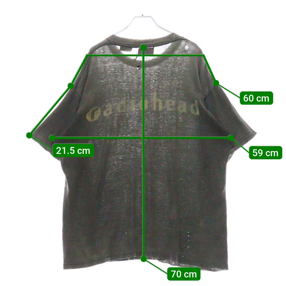 VINTAGE(ヴィンテージ) 90S radiohead stop whispering レディオヘッド 両面プリント半袖Tシャツ ブラック