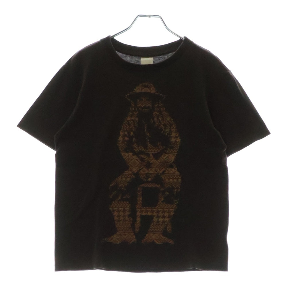NUMBER (N)INE(ナンバーナイン) 02AW Archive アーカイブ ジョージ期 ジョージハリスン プリント 半袖Tシャツ ブラウン