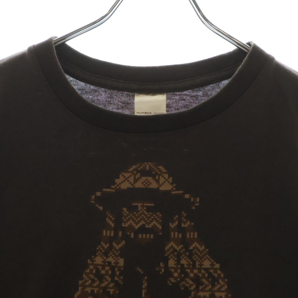 NUMBER (N)INE(ナンバーナイン) 02AW Archive アーカイブ ジョージ期 ジョージハリスン プリント 半袖Tシャツ ブラウン