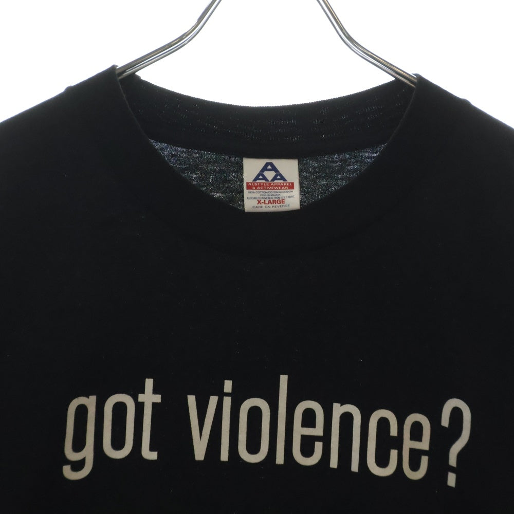 VINTAGE(ヴィンテージ) 90s MARILYN MANSON got violence ? TEE マリリンマンソン 両面プリント半袖Tシャツ カットソー ブラック