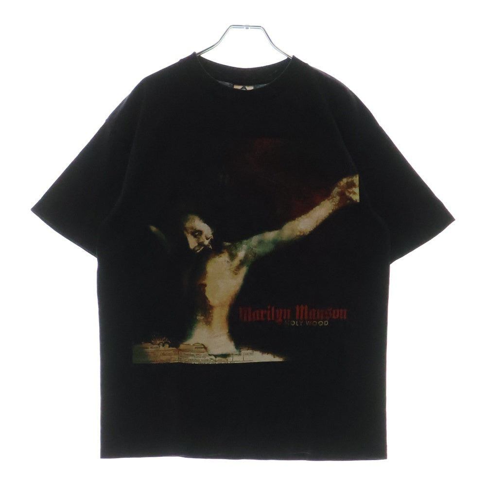 VINTAGE(ヴィンテージ) 00s MARILYN MANSON HOLY WOOD GUNS GOD AND GOVERNMENT TEE マリリンマンソン 両面プリント半袖Tシャツ カットソー ブラック