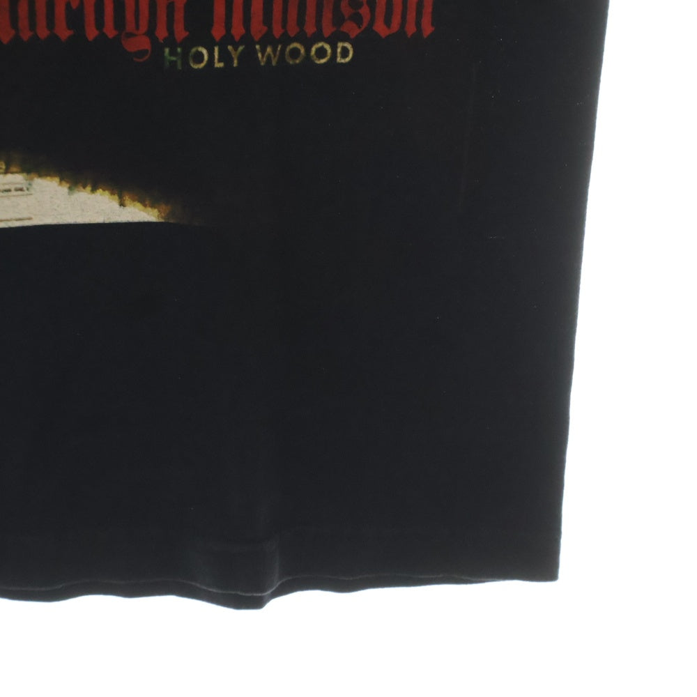 VINTAGE(ヴィンテージ) 00s MARILYN MANSON HOLY WOOD GUNS GOD AND GOVERNMENT TEE マリリンマンソン 両面プリント半袖Tシャツ カットソー ブラック