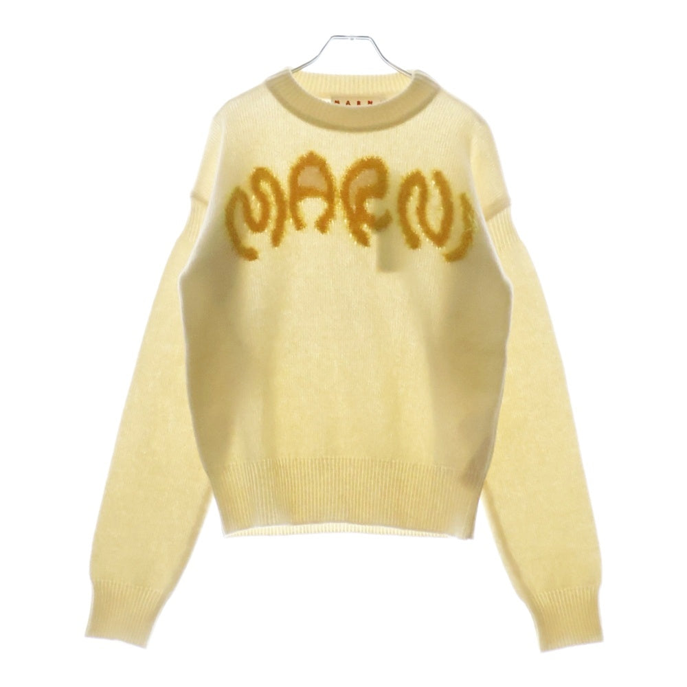 MARNI(マルニ) 23AW フロント ロゴ デザイン ニット セーター オフホワイト GCMG0353Q0UFH942