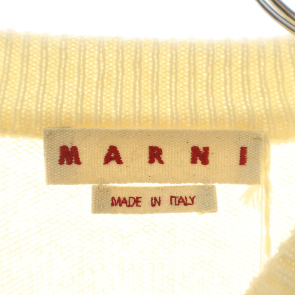MARNI(マルニ) 23AW フロント ロゴ デザイン ニット セーター オフホワイト GCMG0353Q0UFH942