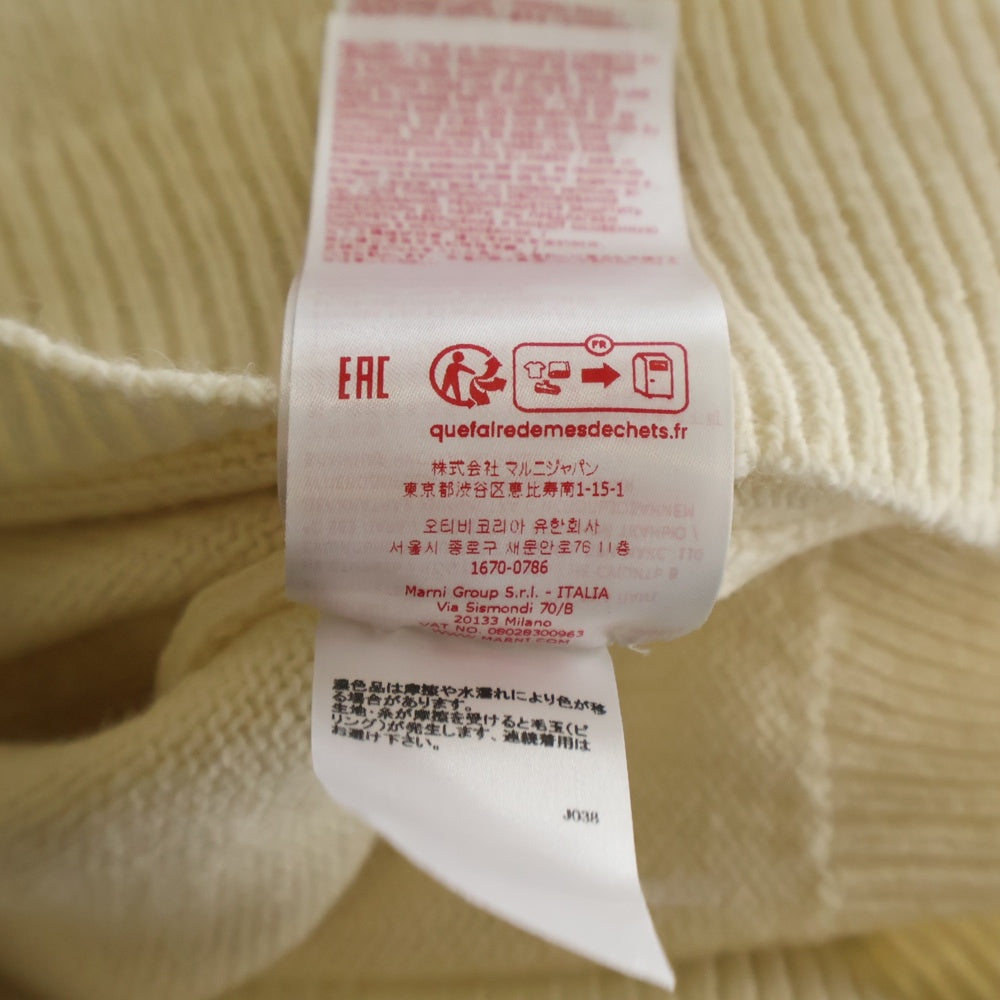 MARNI(マルニ) 23AW フロント ロゴ デザイン ニット セーター オフホワイト GCMG0353Q0UFH942