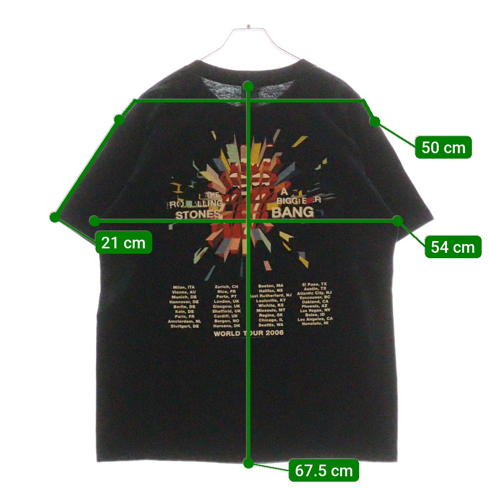 VINTAGE(ヴィンテージ) 00s ROLLING STONES BIGGER BANG 2006 ローリングストーンズ Tシャツ 半袖カットソー ブラック
