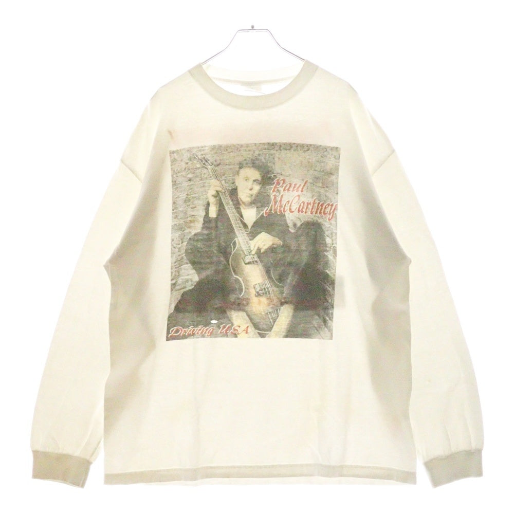 VINTAGE(ヴィンテージ) 00s THE BEATLES PAUL MCCARTNEY DRIVING USA TOUR 2002 L/S ビートルズ ポール マッカトニー Tシャツ 長袖カットソー ホワイト