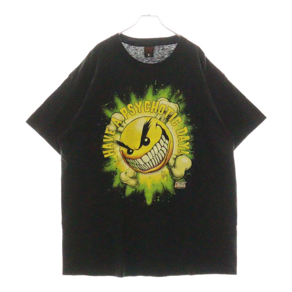 VINTAGE(ヴィンテージ) 90s CHAOS COMICS カオスコミックス Tシャツ 半袖カットソー ブラック