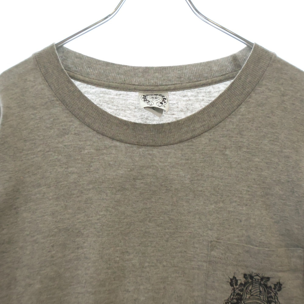 CHROME HEARTS(クロムハーツ) OLD OLD Dagger logo L/S Tee オールドモデル ダガーロゴプリント長袖Tシャツ 長袖カットソー グレー