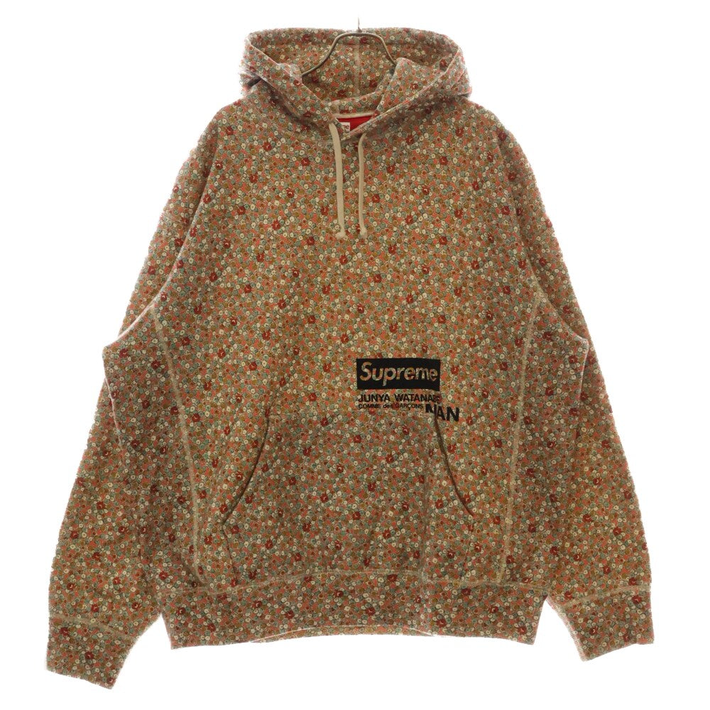 SUPREME(シュプリーム) 21AW × JUNYA WATANABE COMME des GARCONS MAN Hooded Sweatshirt ジュンヤワタナベ フラワープリント プルオーバーパーカー マルチカラー