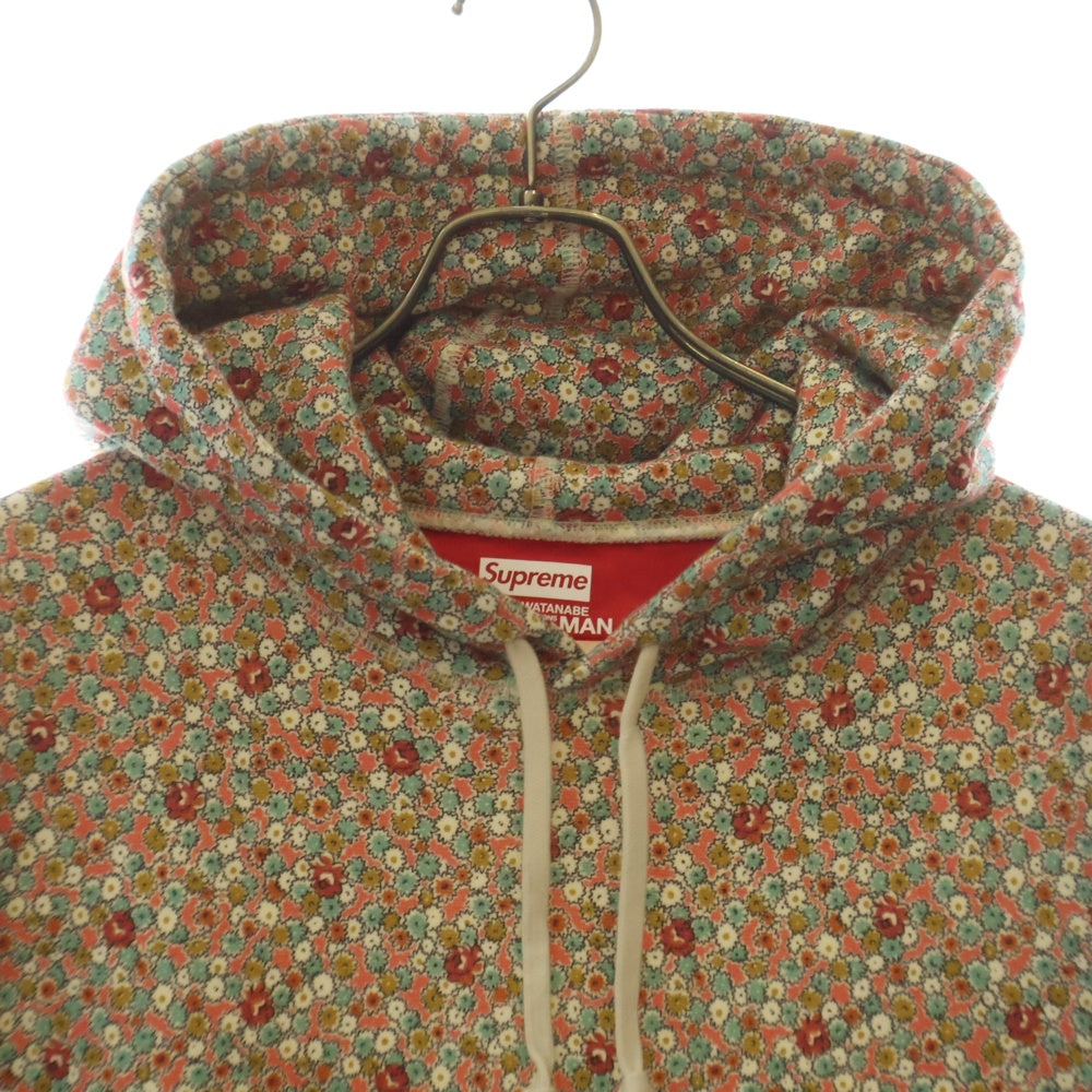 SUPREME(シュプリーム) 21AW × JUNYA WATANABE COMME des GARCONS MAN Hooded Sweatshirt ジュンヤワタナベ フラワープリント プルオーバーパーカー マルチカラー