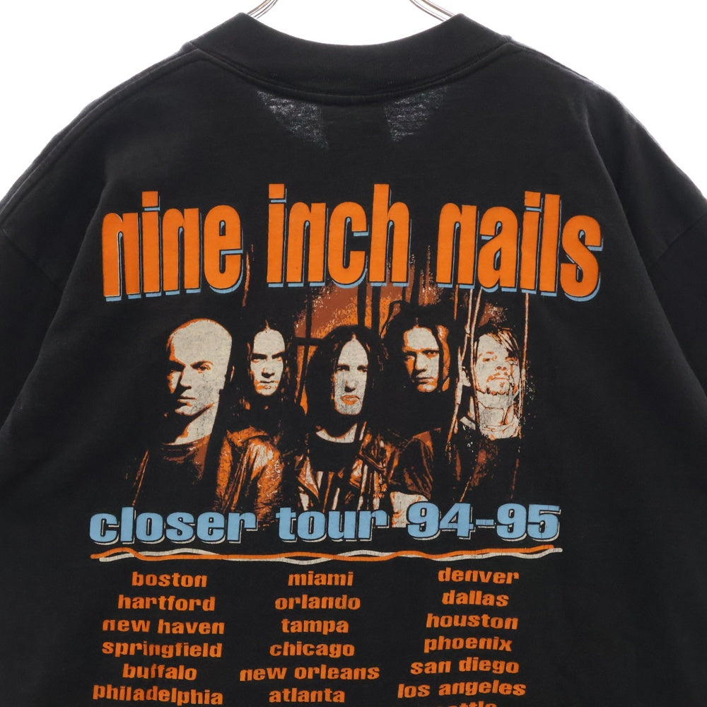 VINTAGE(ヴィンテージ) 90S NINE INCH NAILS closer tour BOOTEG ナインインチネイルズ 両面プリント半袖Tシャツ ブラック