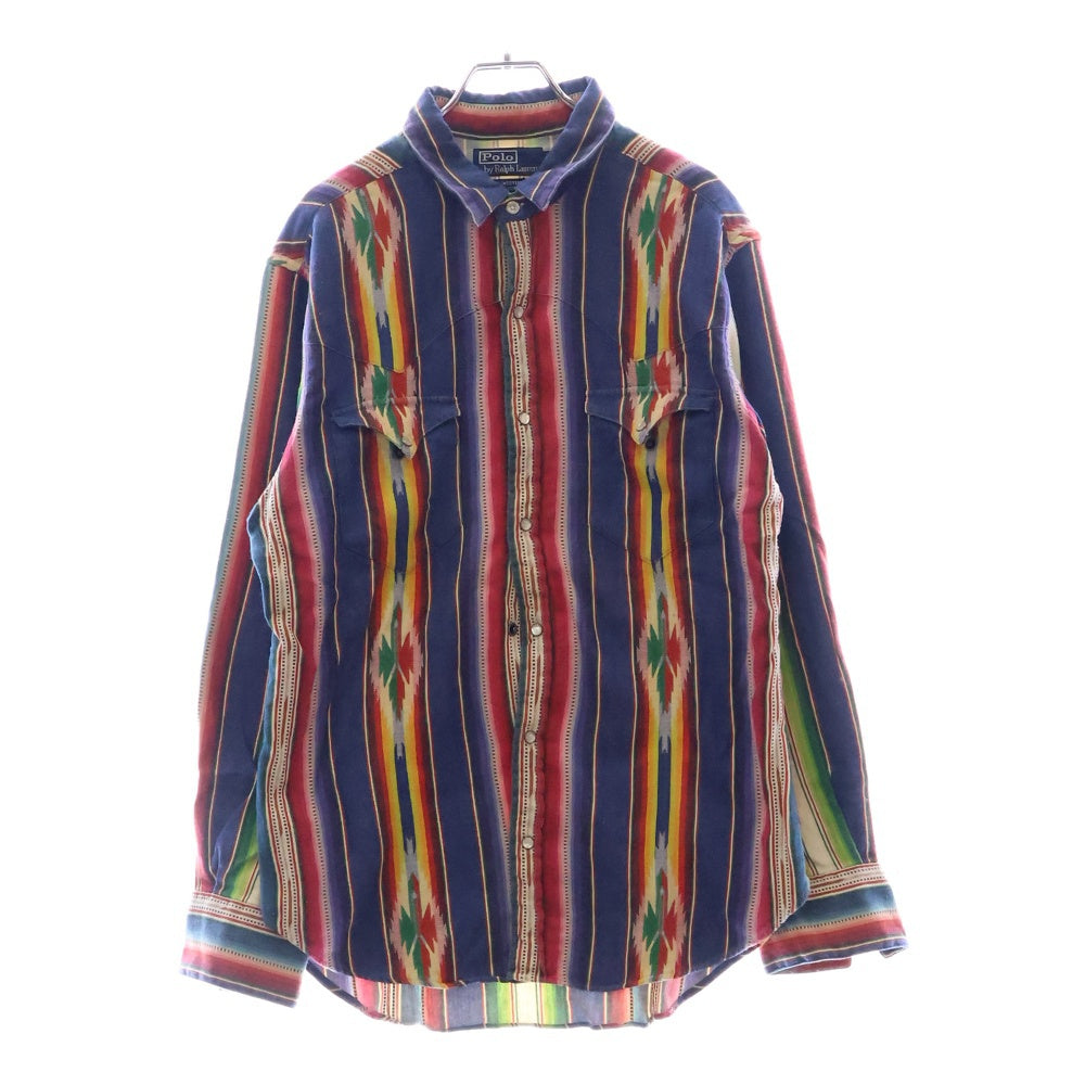 POLO RALPH LAUREN(ポロラルフローレン) MULTI STRIPE WESTERN ORTEGA マルチストライプ ウエスタン オルテガ 長袖シャツ マルチカラー