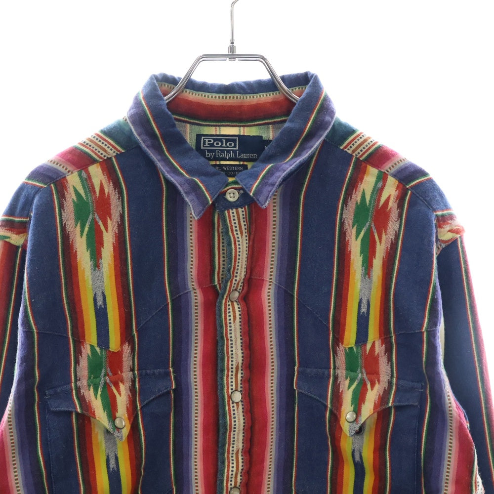POLO RALPH LAUREN(ポロラルフローレン) MULTI STRIPE WESTERN ORTEGA マルチストライプ ウエスタン オルテガ 長袖シャツ マルチカラー