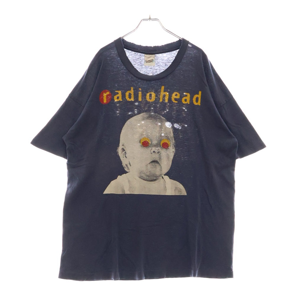 VINTAGE(ヴィンテージ) 90S Radiohead PABLO HONEY TOUR レディオヘッド パブロハニー 両面プリント 半袖Tシャツ ネイビー