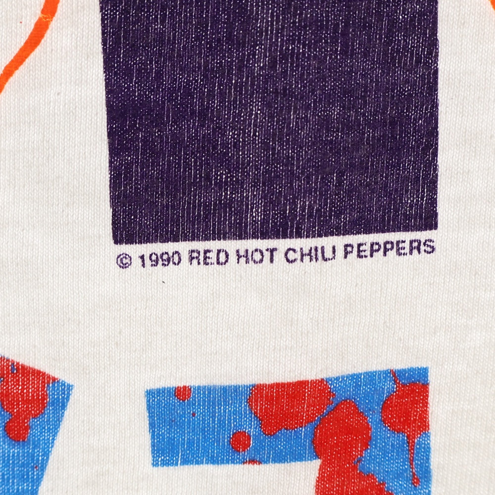 VINTAGE(ヴィンテージ) 90s RED HOT CHILI PEPPERS SPERM LOGO レッドホットチリペッパーズ プリント半袖Tシャツ カットソー ホワイト