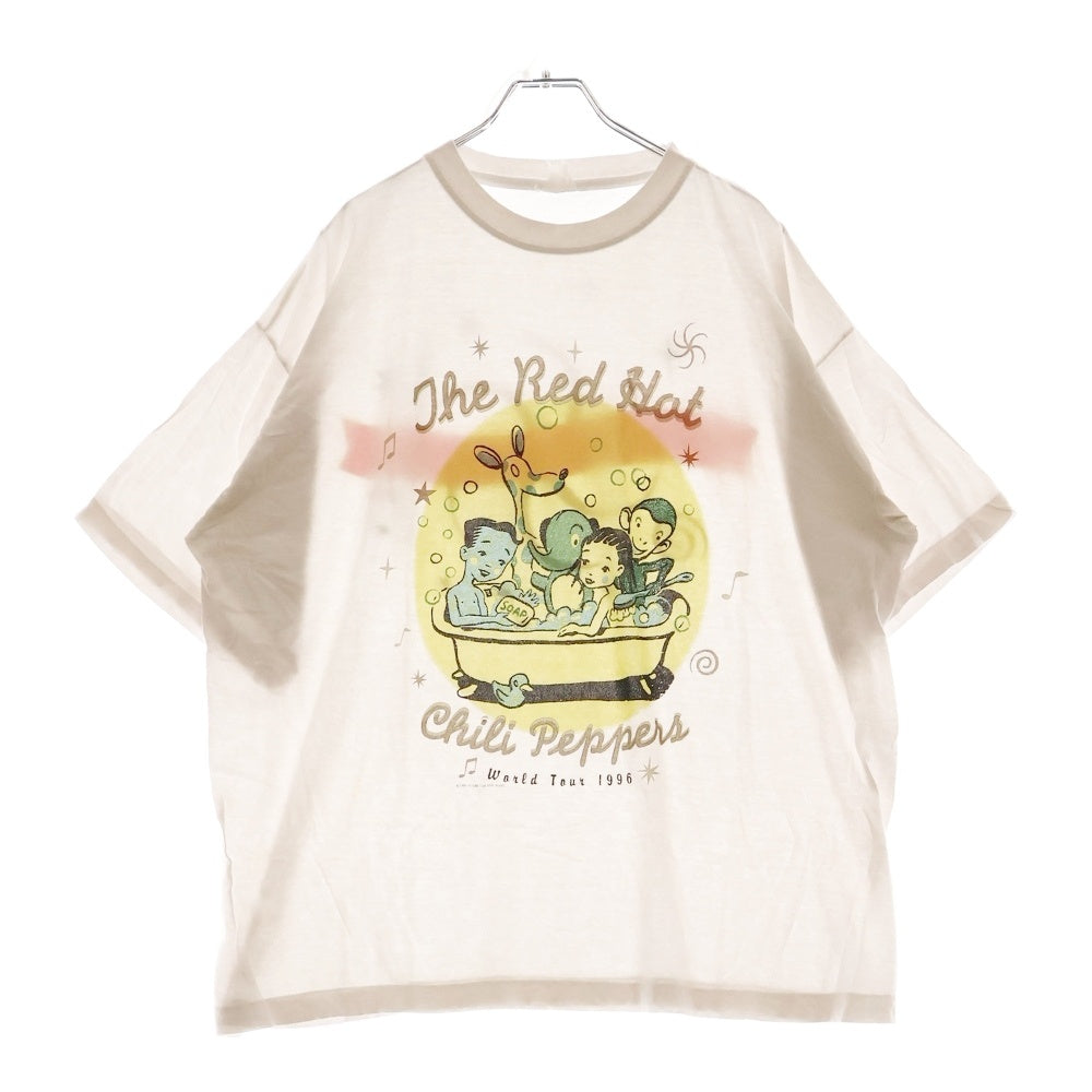 VINTAGE(ヴィンテージ) 90s RED HOT CHILI PEPPERS 1996 ONE HOT MINUTE WHITE EURO TEE レッドホットチリペッパーズ お風呂 ユーロ 半袖Tシャツ カットソー ホワイト