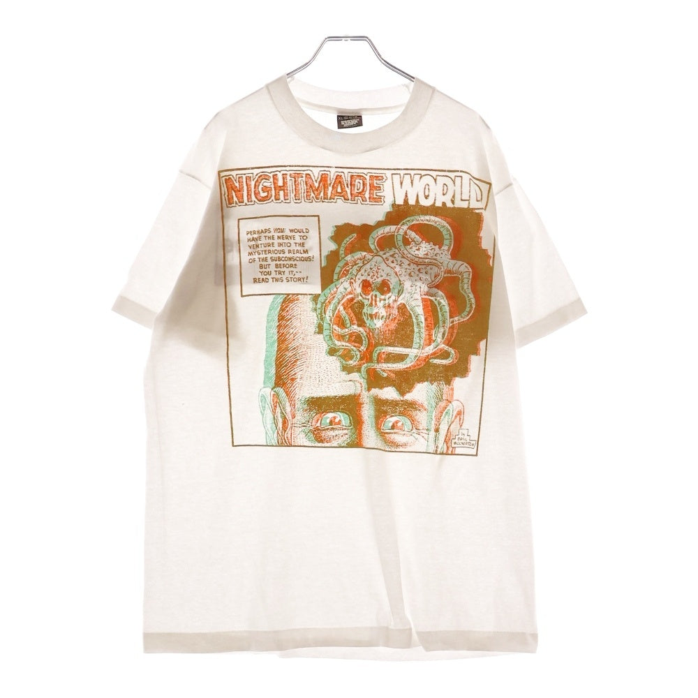 VINTAGE(ヴィンテージ) 90s 3D NIGHTMARE WORLD TEE 両面プリント半袖Tシャツ カットソー ホワイト