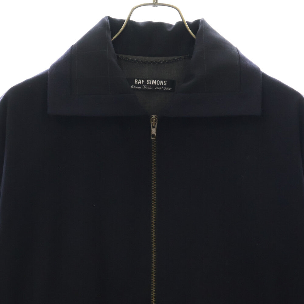 RAF SIMONS(ラフシモンズ) 01AW RIOT RIOT RIOT期 Archive アーカイブ ウールジップアップ ブルゾン ジャケット ネイビー