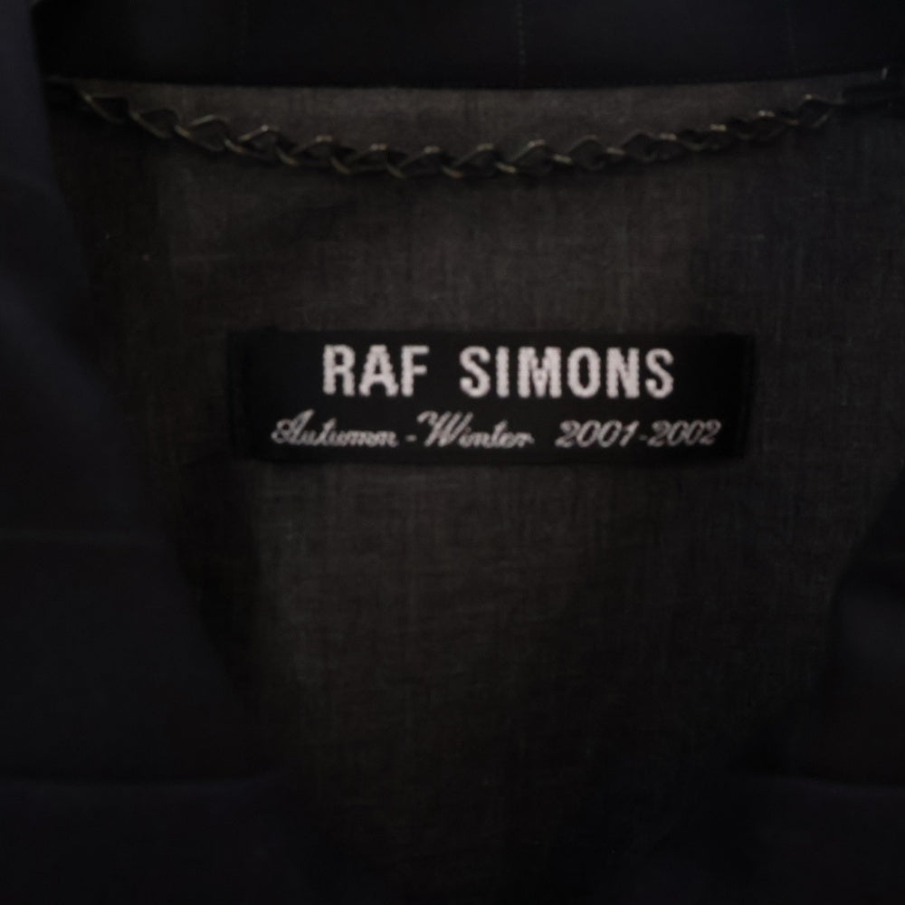 RAF SIMONS(ラフシモンズ) 01AW RIOT RIOT RIOT期 Archive アーカイブ ウールジップアップ ブルゾン ジャケット ネイビー