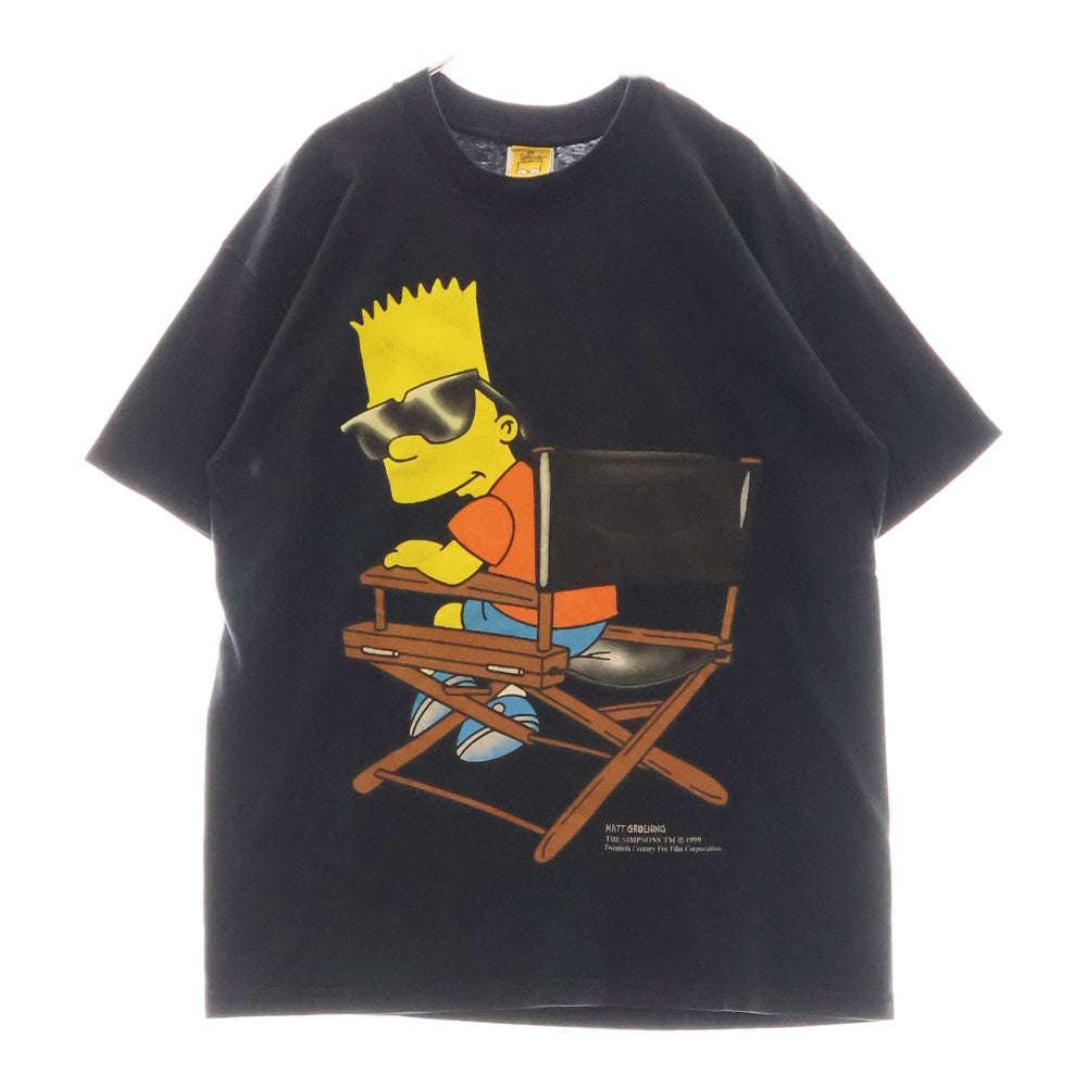 VINTAGE(ヴィンテージ) 90s THE SIMPSONS MATT GROENING フロント プリント Tシャツ 半袖カットソー ブラック