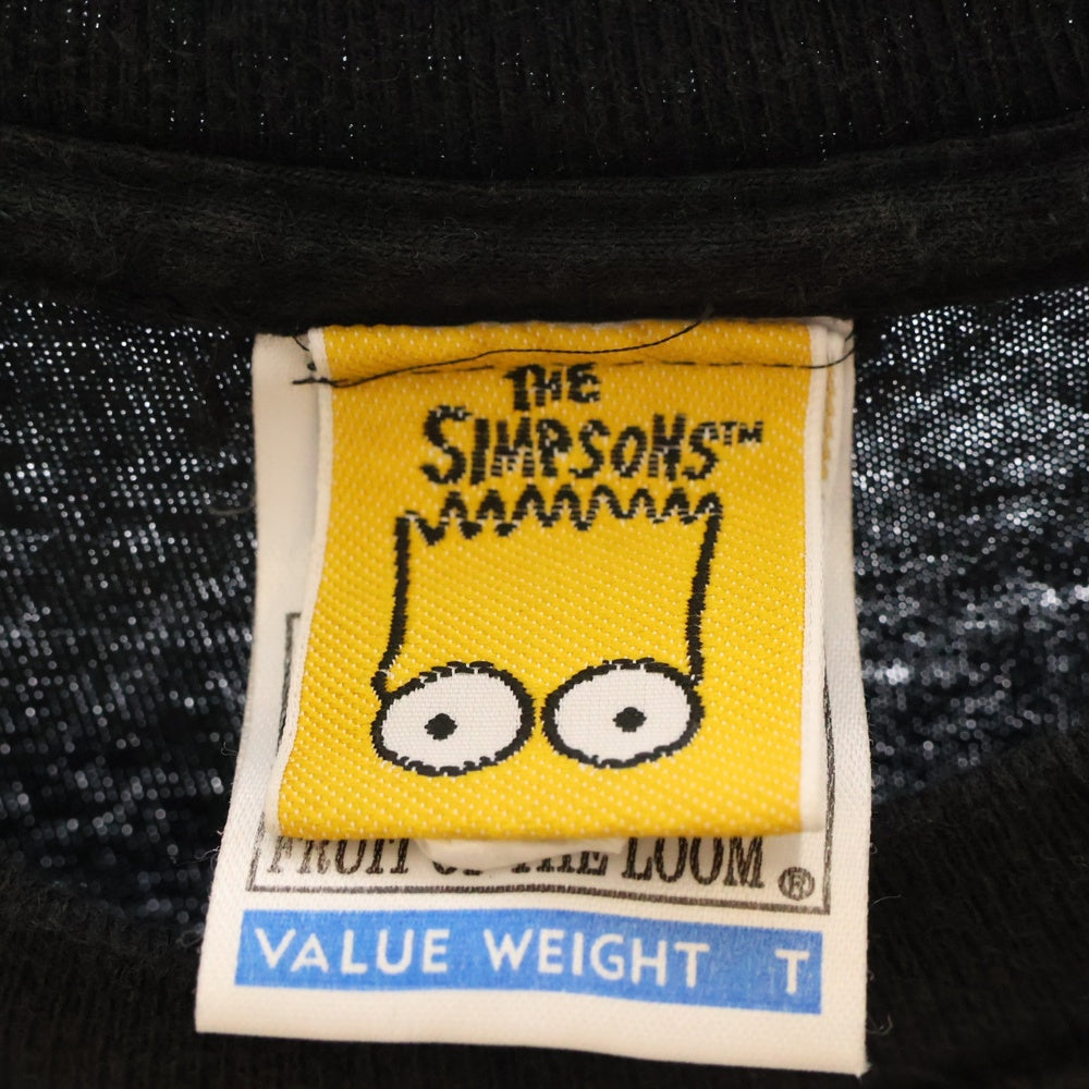 VINTAGE(ヴィンテージ) 90s THE SIMPSONS MATT GROENING フロント プリント Tシャツ 半袖カットソー ブラック