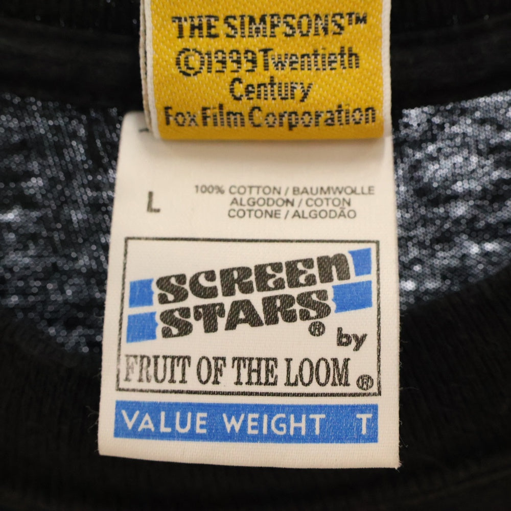 VINTAGE(ヴィンテージ) 90s THE SIMPSONS MATT GROENING フロント プリント Tシャツ 半袖カットソー ブラック
