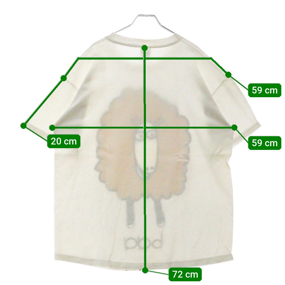 VINTAGE(ヴィンテージ) 00s SHEEP BAA 羊 フロント プリント Tシャツ 半袖カットソー ホワイト