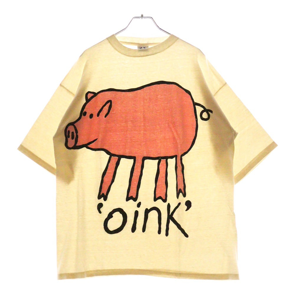 VINTAGE(ヴィンテージ) 00s PIG ピッグ フロント プリント Tシャツ 半袖カットソー ホワイト