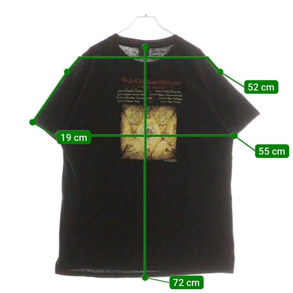 VINTAGE(ヴィンテージ) 00s THE SMASHING PUMPKINS THE SACRED AND PROFANE TOUR ザセイクリッドアンドプロフェイン 両面プリント Tシャツ 半袖カットソー ブラック