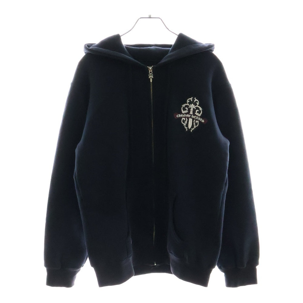 CHROME HEARTS(クロムハーツ) OLD Dagger Zip Hoodie オールドモデル ダガープリント 裏地サーマル ジップパーカーパーカー フーディー ブラック