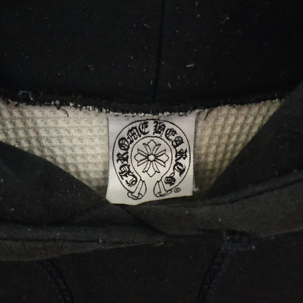 CHROME HEARTS(クロムハーツ) OLD SWTSHRT PLVR オールドモデル バックホースシュープリントパーカー フーディー ブラック