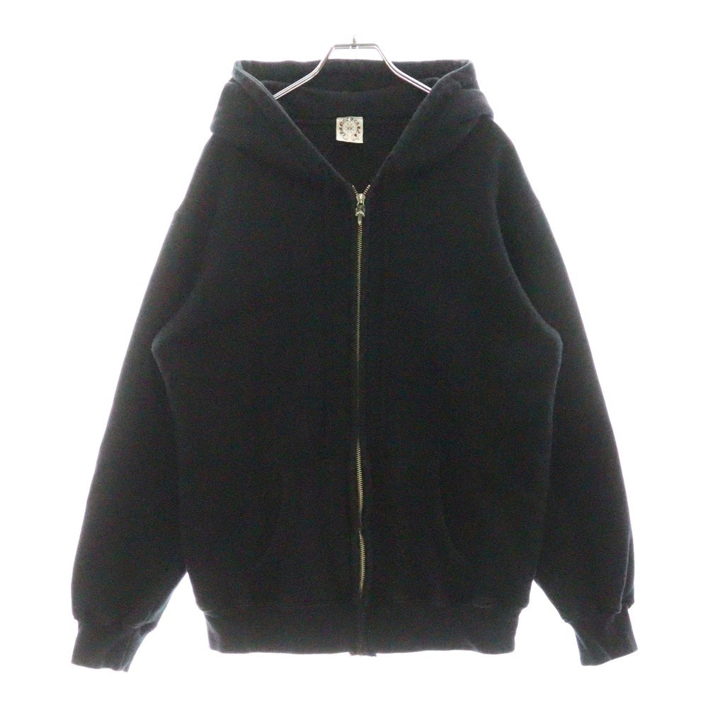 CHROME HEARTS(クロムハーツ) OLD SWTSHRT HD ZIP オールドモデル 裏地サーマル バックホースシュー プリント ダガージップアップ スウェットパーカー ブラック