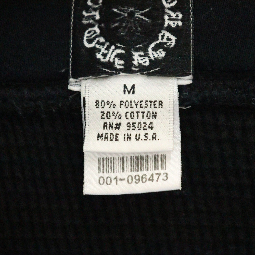CHROME HEARTS(クロムハーツ) OLD SWTSHRT HD ZIP オールドモデル 裏地サーマル バックホースシュー プリント ダガージップアップ スウェットパーカー ブラック