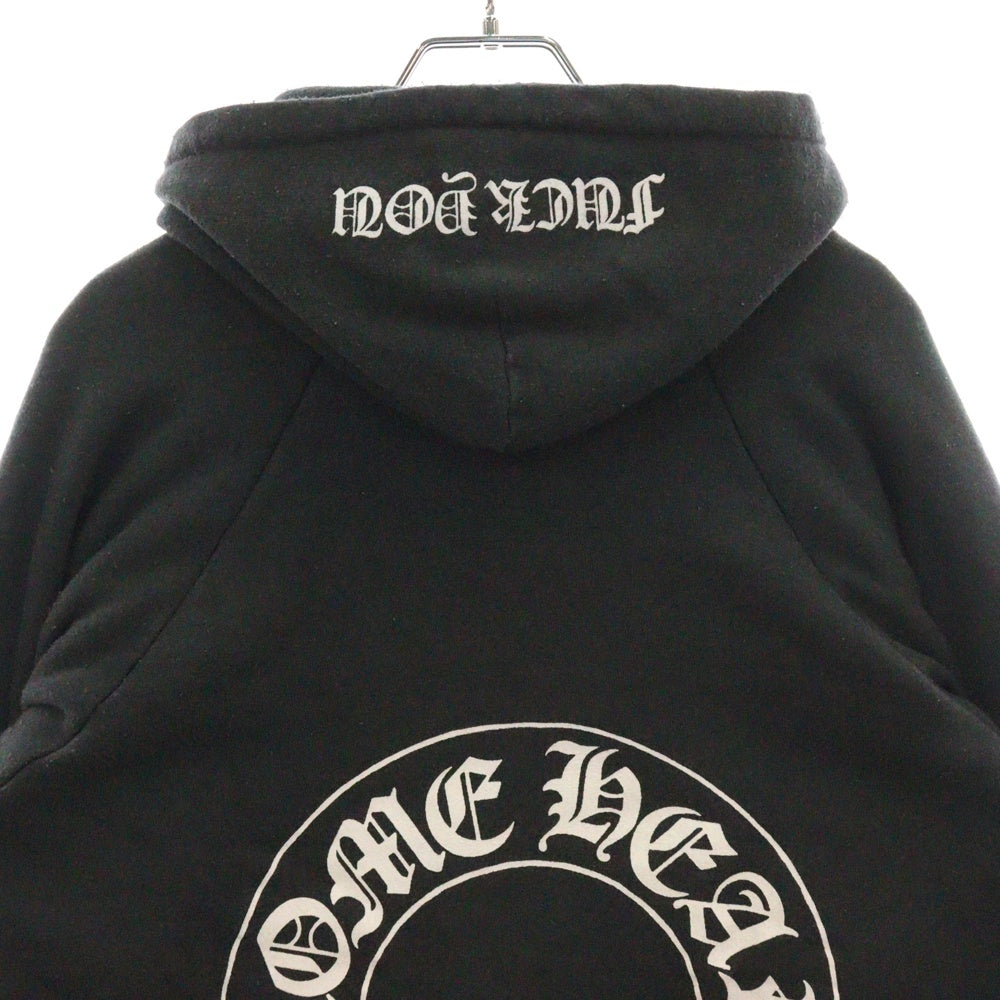 CHROME HEARTS(クロムハーツ) OLD Horseshoe Hoodie オールドモデル ホースシュー 袖プリント プルオーバー パーカー ブラック