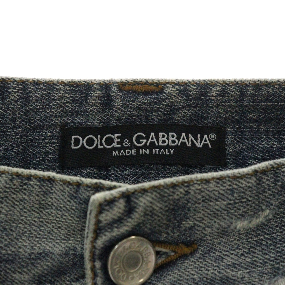 DOLCE & GABBANA(ドルチェアンドガッバーナ) CRASH DENIM PANTS ダメージ クラッシュ クリスタル デニム パンツ インディゴ DP-G4Y0LZ/G9K19