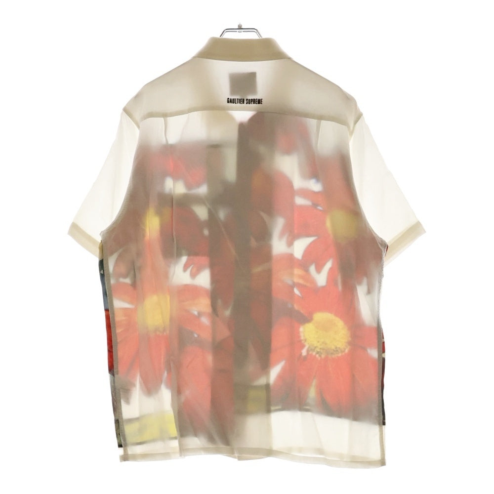 SUPREME(シュプリーム) 19SS × Jean Paul Gaultier Flower Power Rayon Shirt ジャンポールゴルチエ フラワー パワー レーヨン 半袖シャツ ホワイト